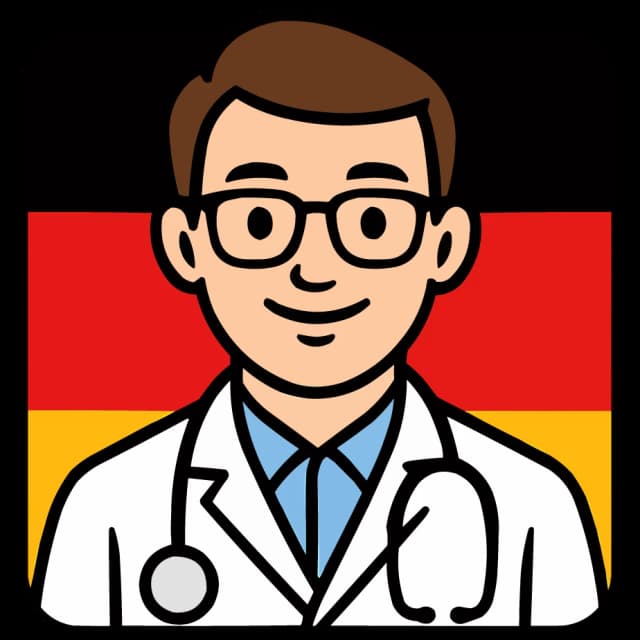 Arzt übt das Arztbriefschreiben für die Fachsprachprüfung mit KI-Korrektur